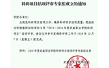 关于2018年度pg娱乐电子游戏科研项目结项评审专家组成立的通知